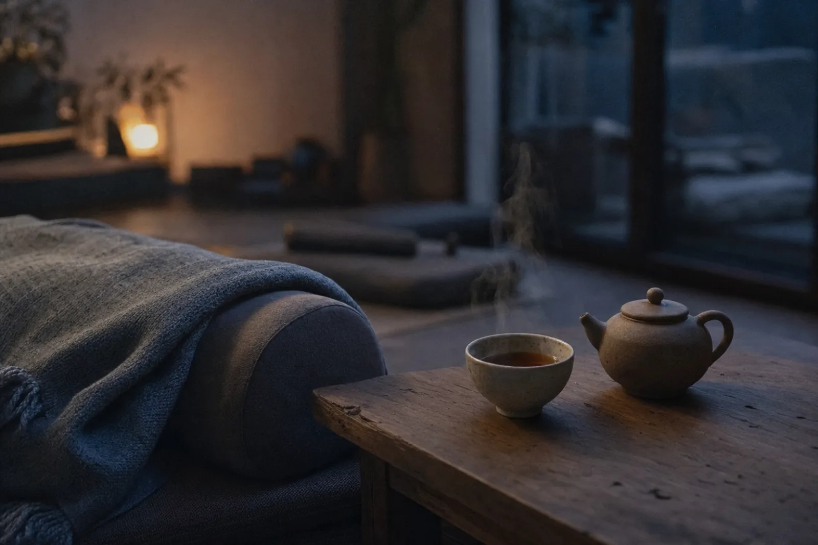 Evening restorative tea setting